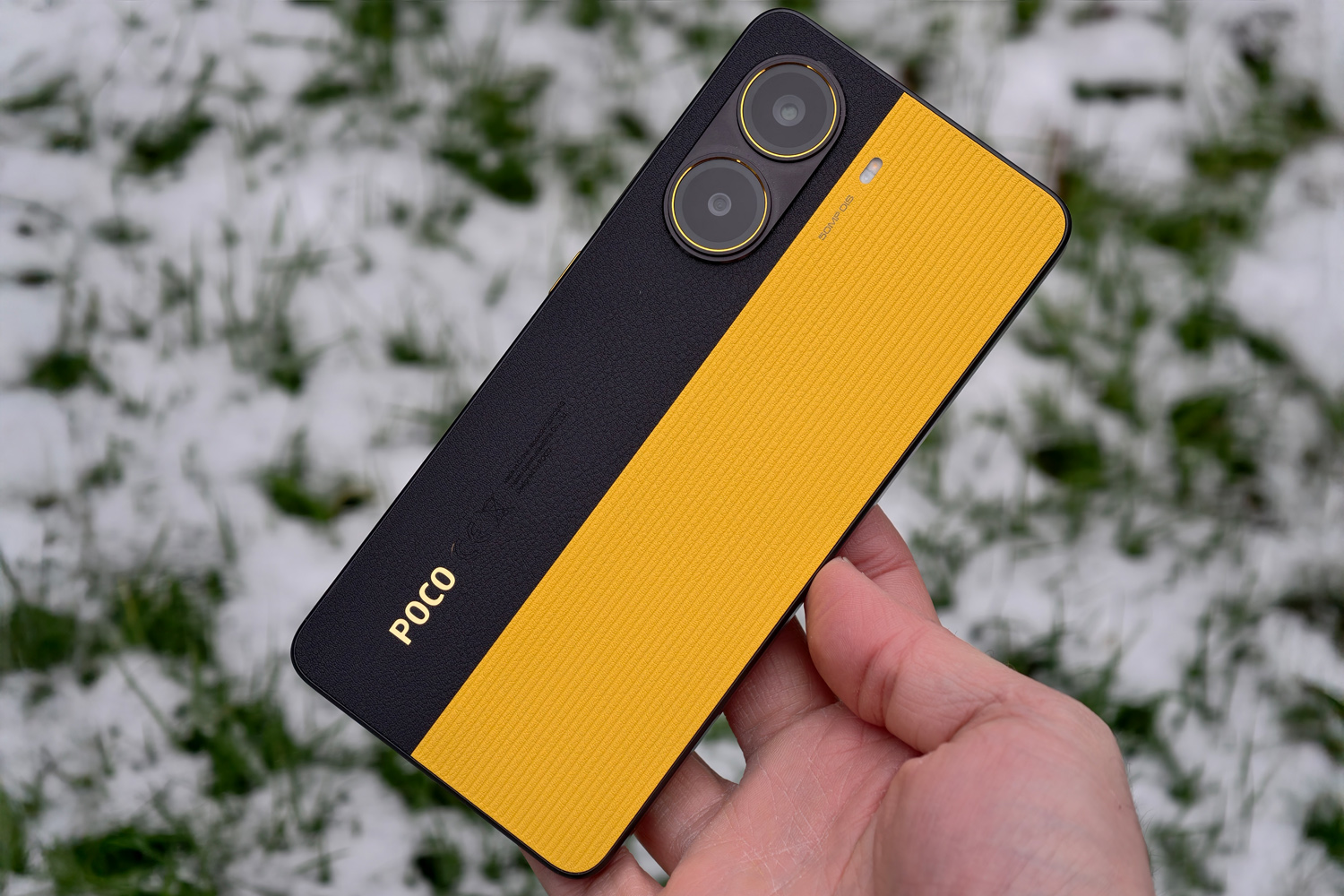 Poco X7 Pro review in hand rear