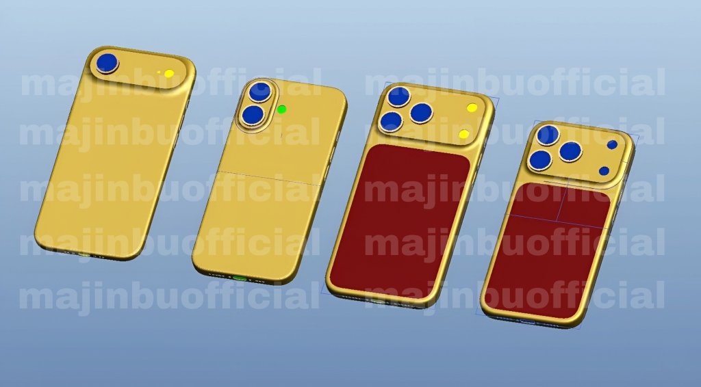 CAD renders of the iPhone 17 line-up