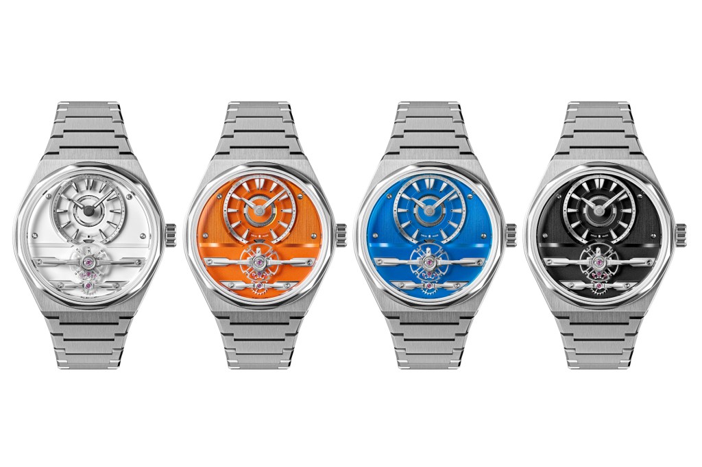 Christopher Ward The C12 Loco coloured dials on white background