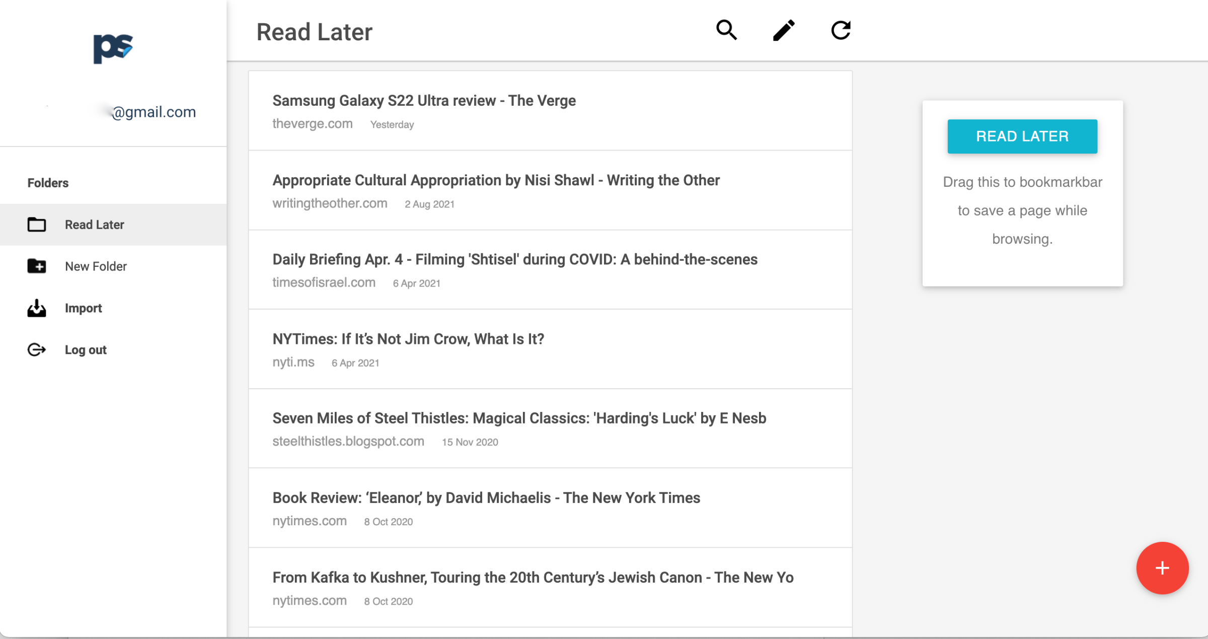 PaperSpan provides simple and basic bookmarking.
