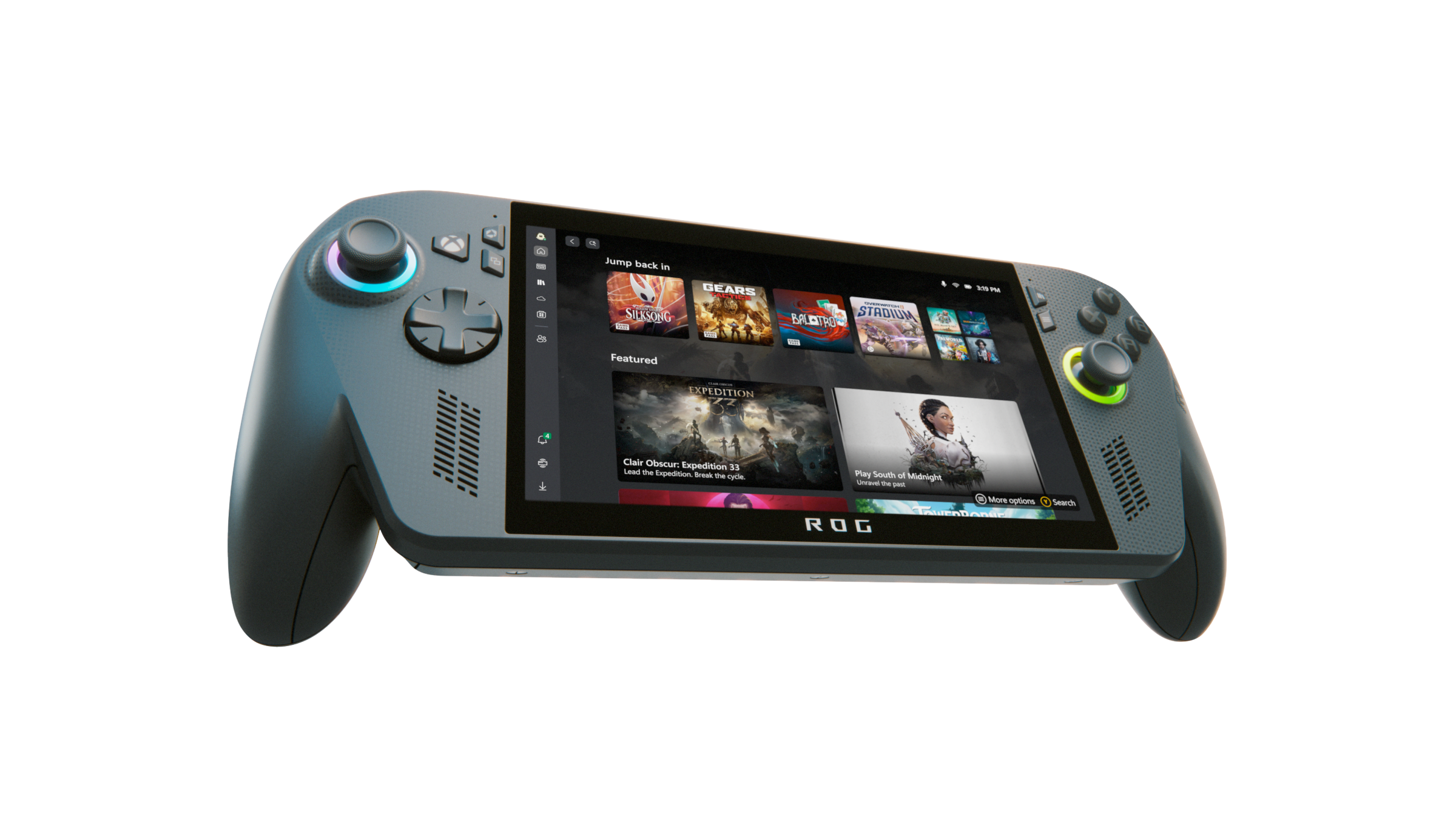 The full-screen Xbox experience on the Xbox Ally X.