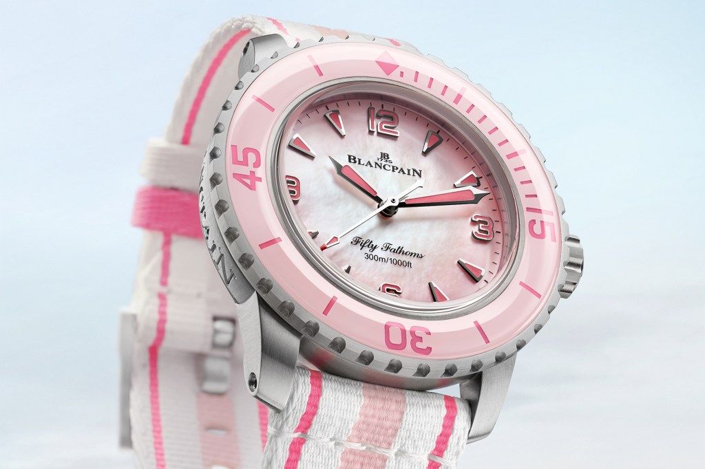 Blancpain Fifty Fathoms 38mm on sky blue background