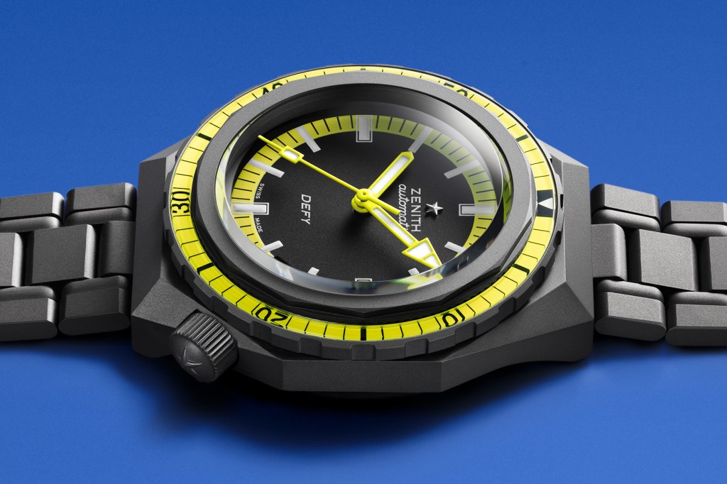 Zenith Defy Diver on blue background