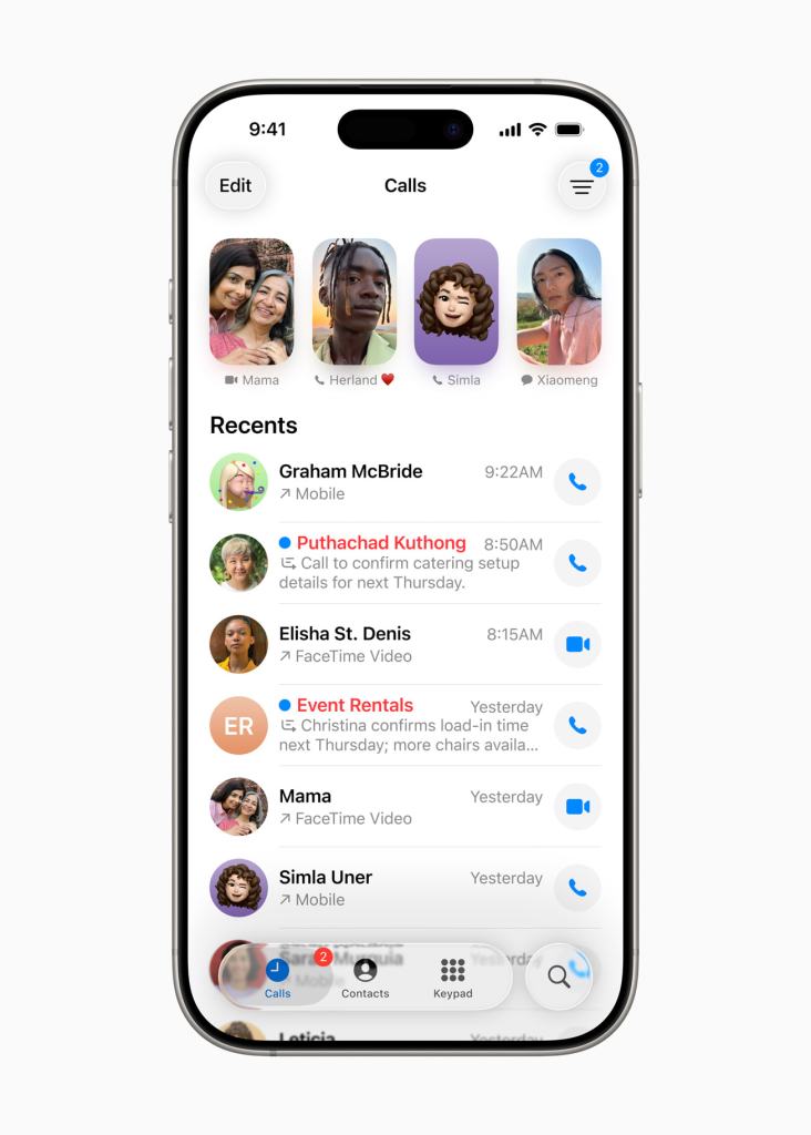 Call screening and Voicemail notifications in iOS 26 redesigned Phone app