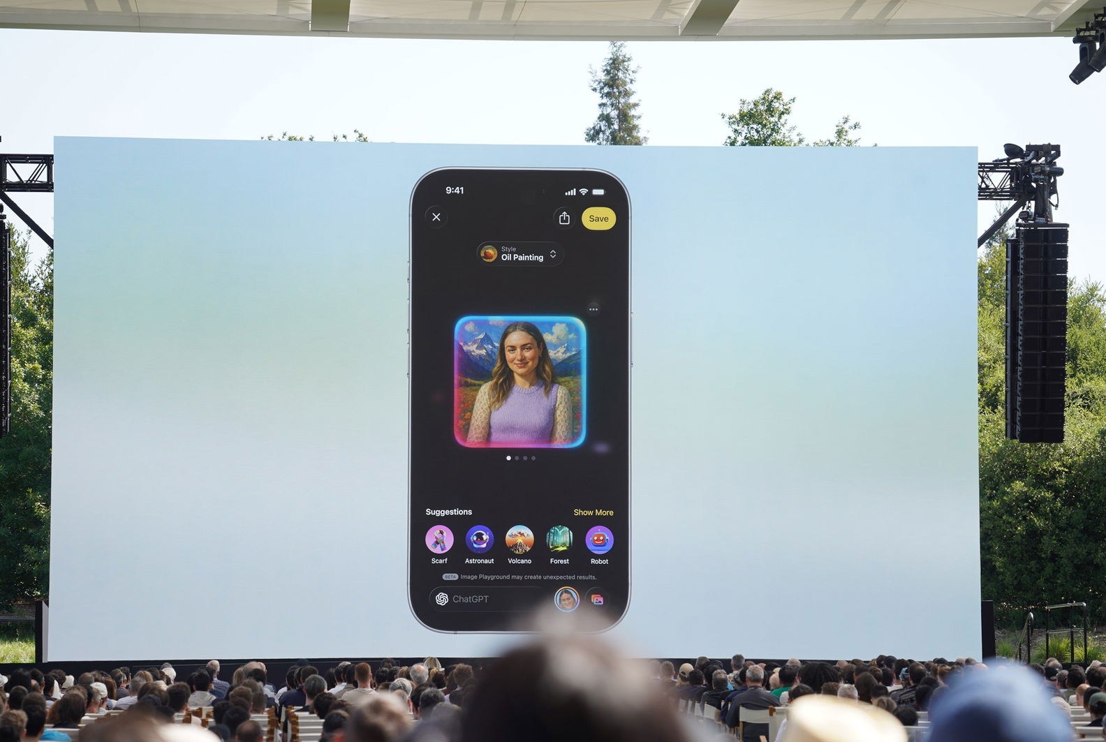 A photo of Image Playground on iOS 26.