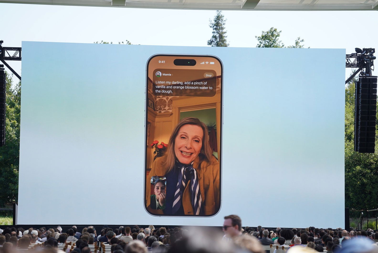 A photo of live translation on a FaceTime call in iOS 26.