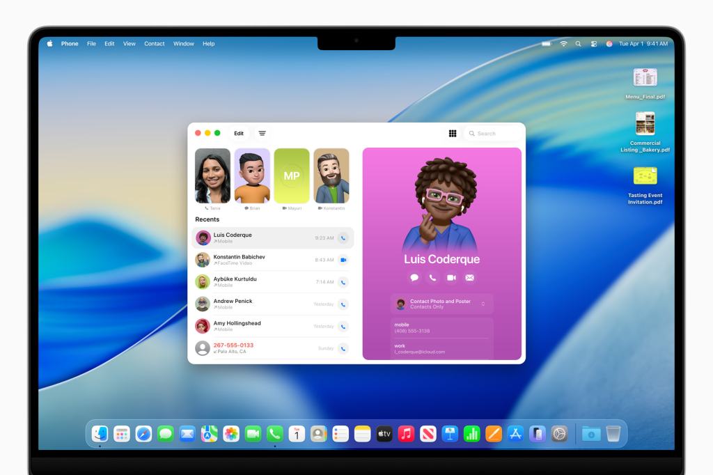 Phone app in macOS 26