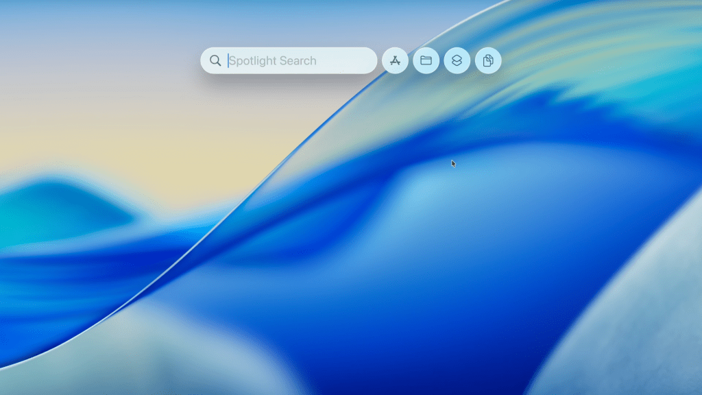 New spotlight in macOS 26