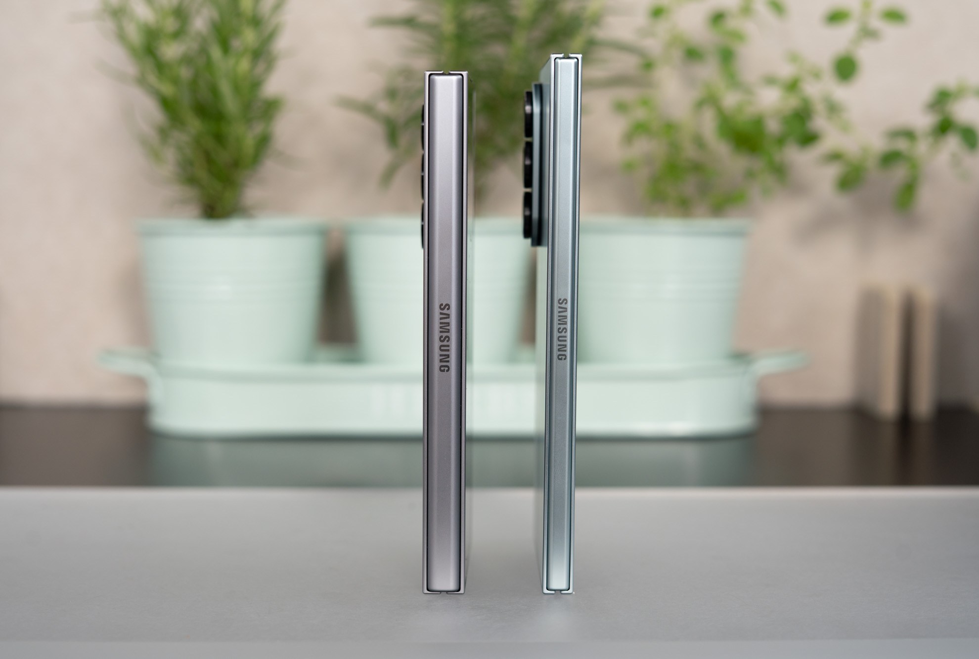 Samsung Galaxy Z Fold 7 next to Z Fold 6