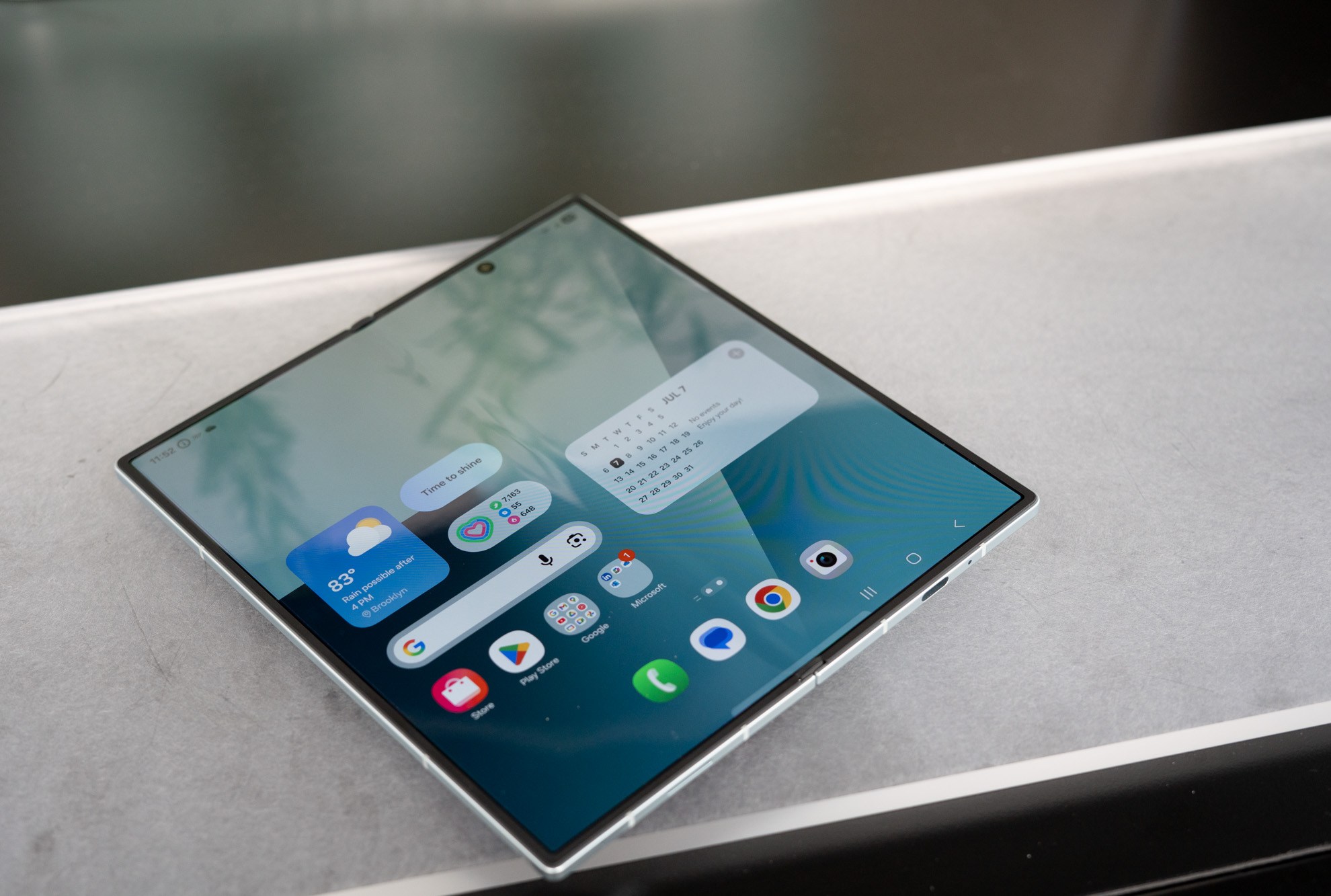 Samsung Galaxy Z Fold 7 showing inner screen unfolded.