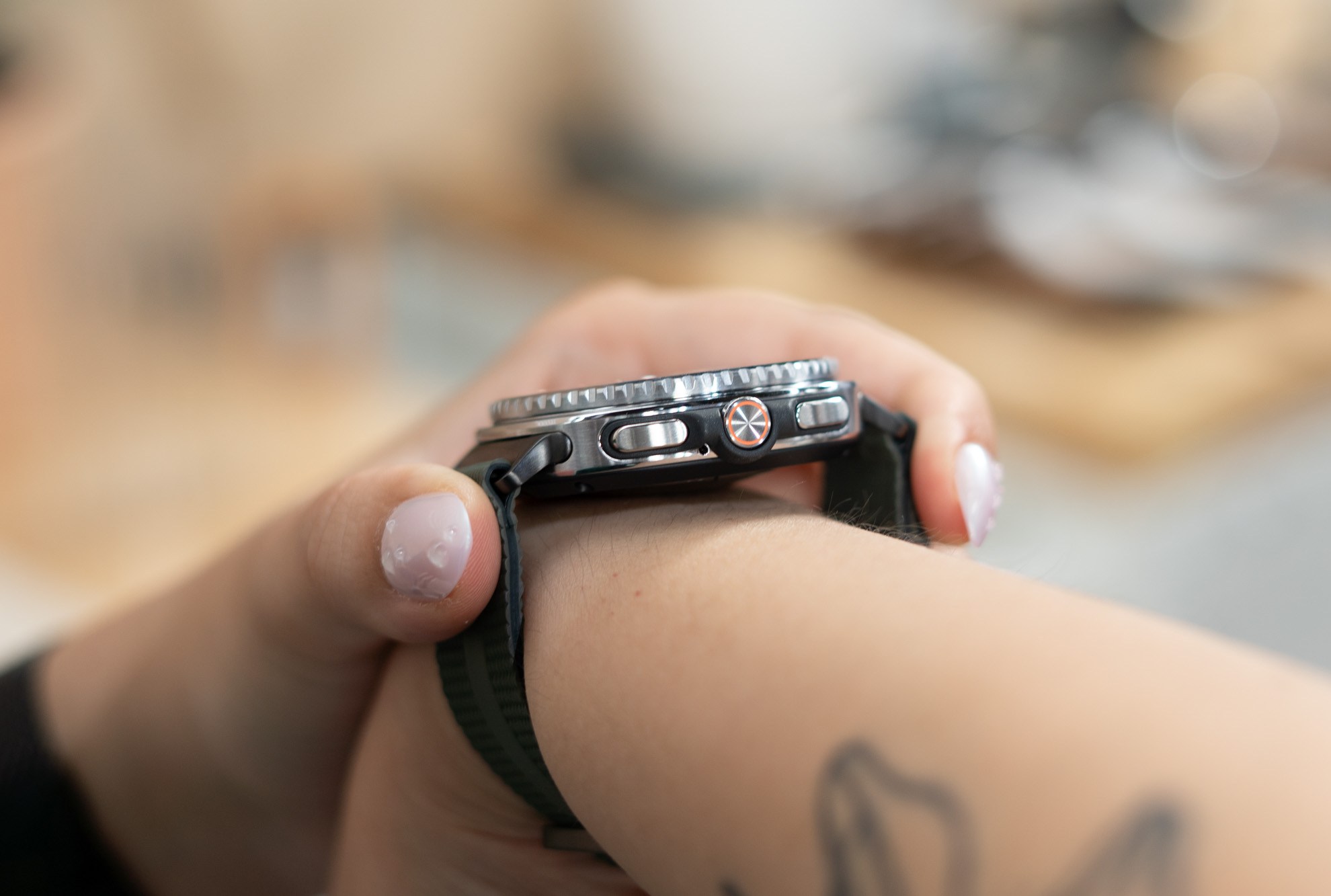 Samsung Galaxy Watch crown.