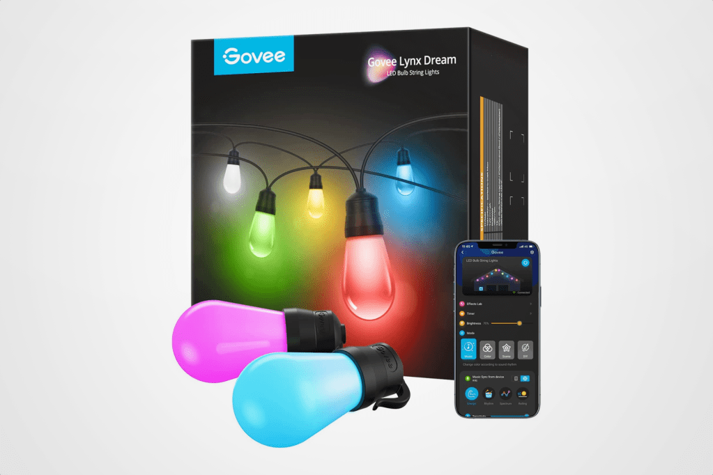 Govee Smart Outdoor String Lights on white background