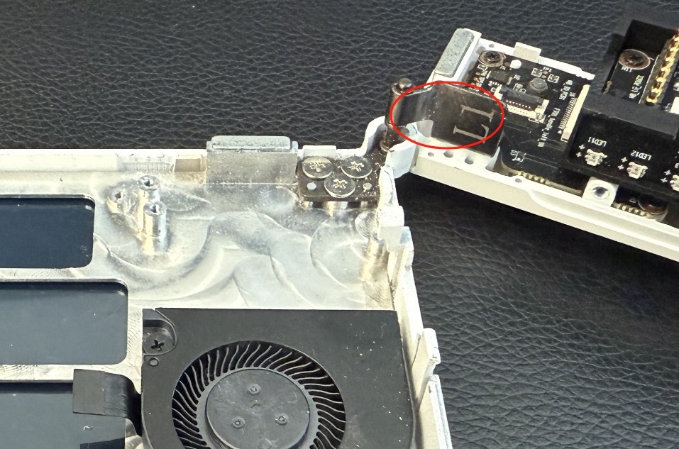 The company provided us with this image of the hinge so you can see its metal construction.