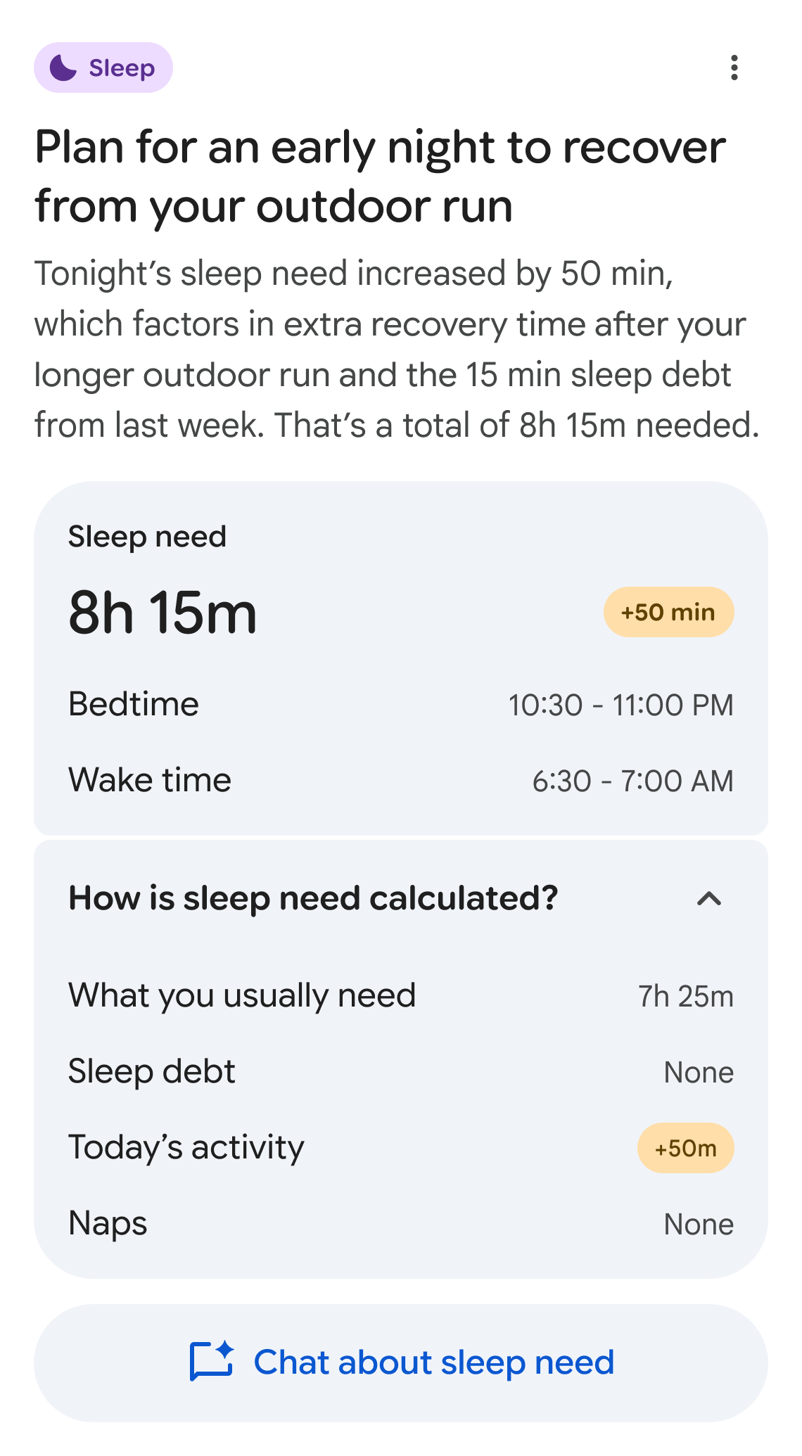 Render showing sleep insights from a redesigned Fitbit app