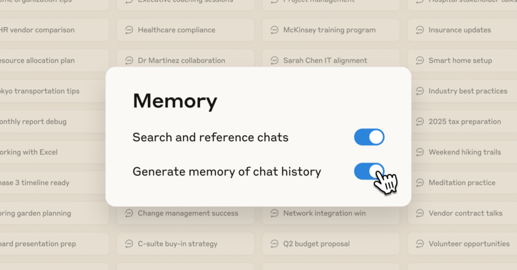 Anthropic’s Claude catches up to ChatGPT and Gemini with upgraded memory features