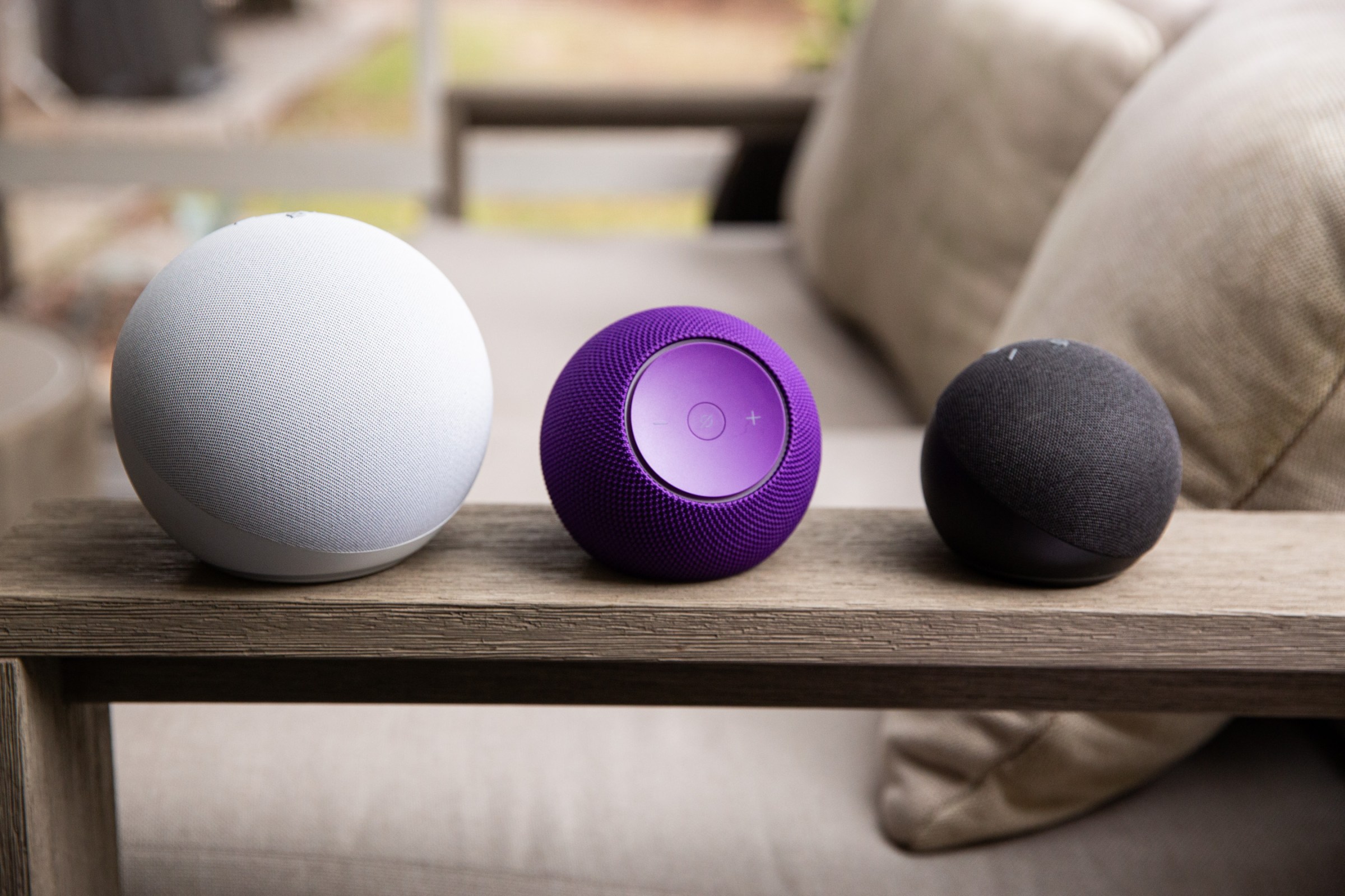 The Dot Max is slightly bigger than the Dot (fifth-gen) and much smaller than the Echo (fourth-gen), while offering similar sound.