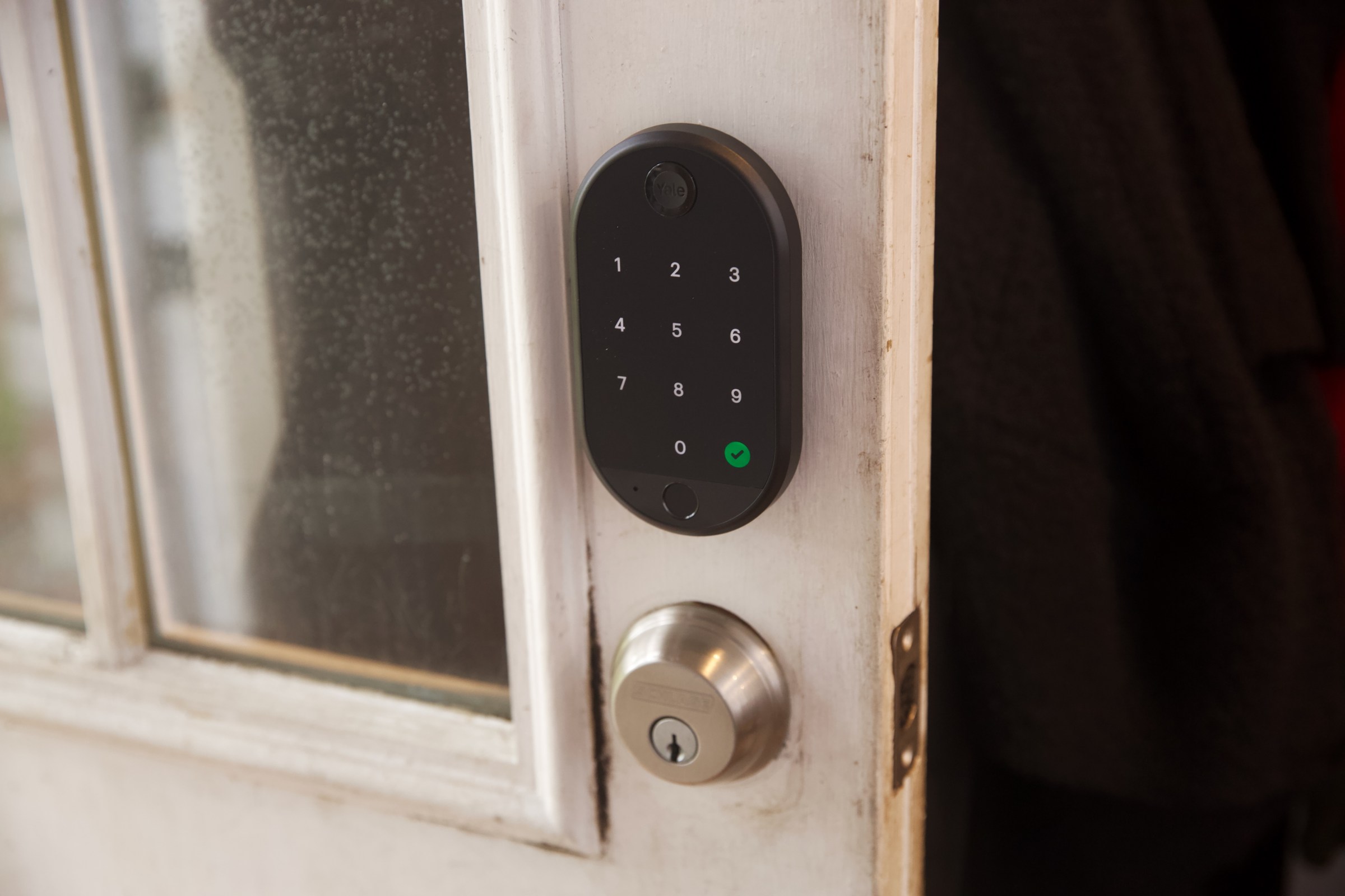 The Yale Bluetooth keypad with fingerprint access is slim and packed with function, but it’s also very tall and clunky-looking.