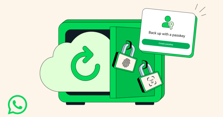 WhatsApp can now use passkeys to secure your backups