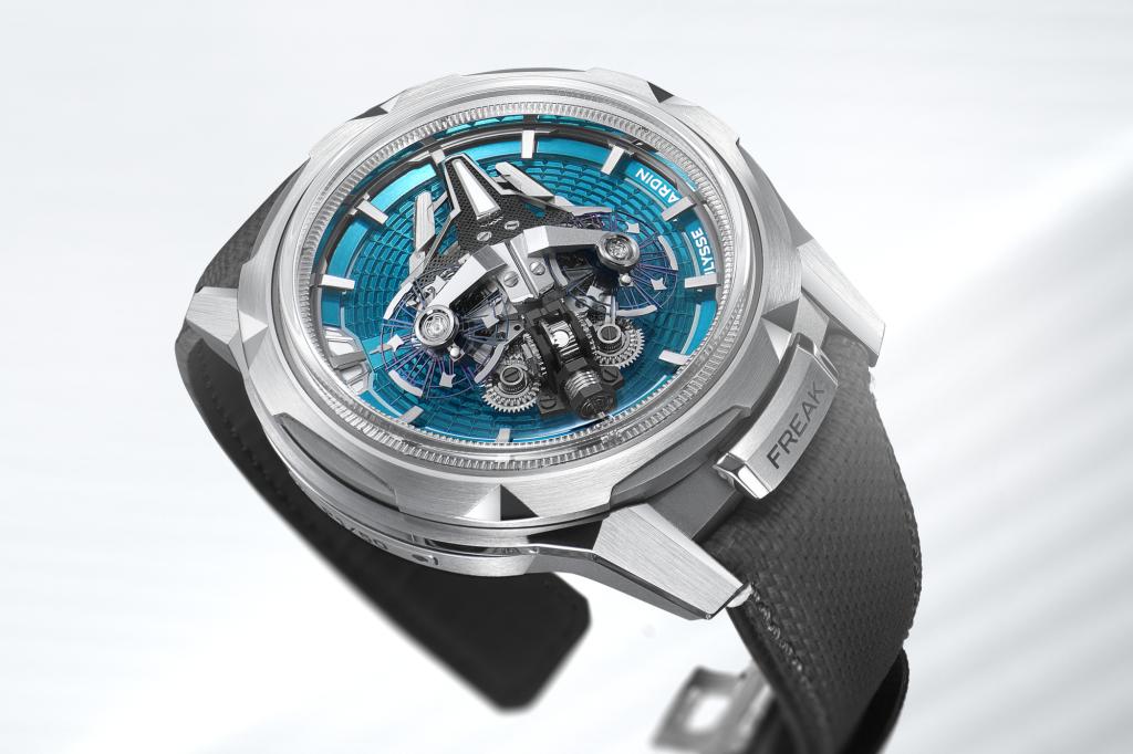 Ulysse Nardin Freak S Blue Enamel on white background
