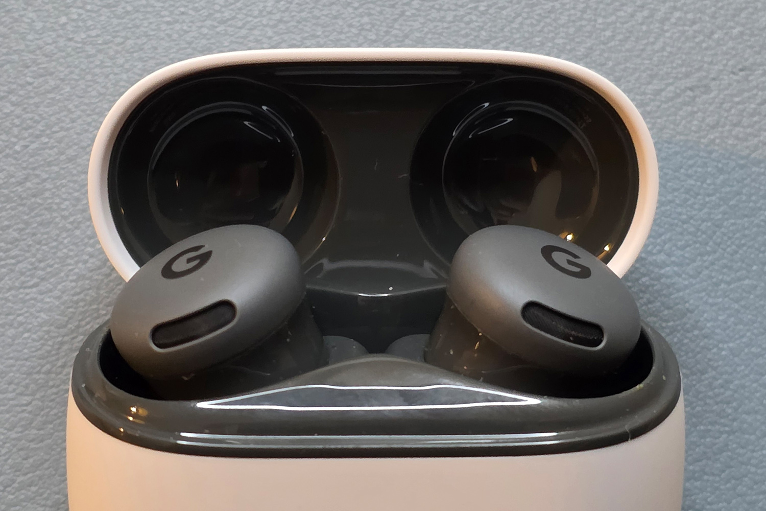 Google Pixel Buds 2a review buds in case