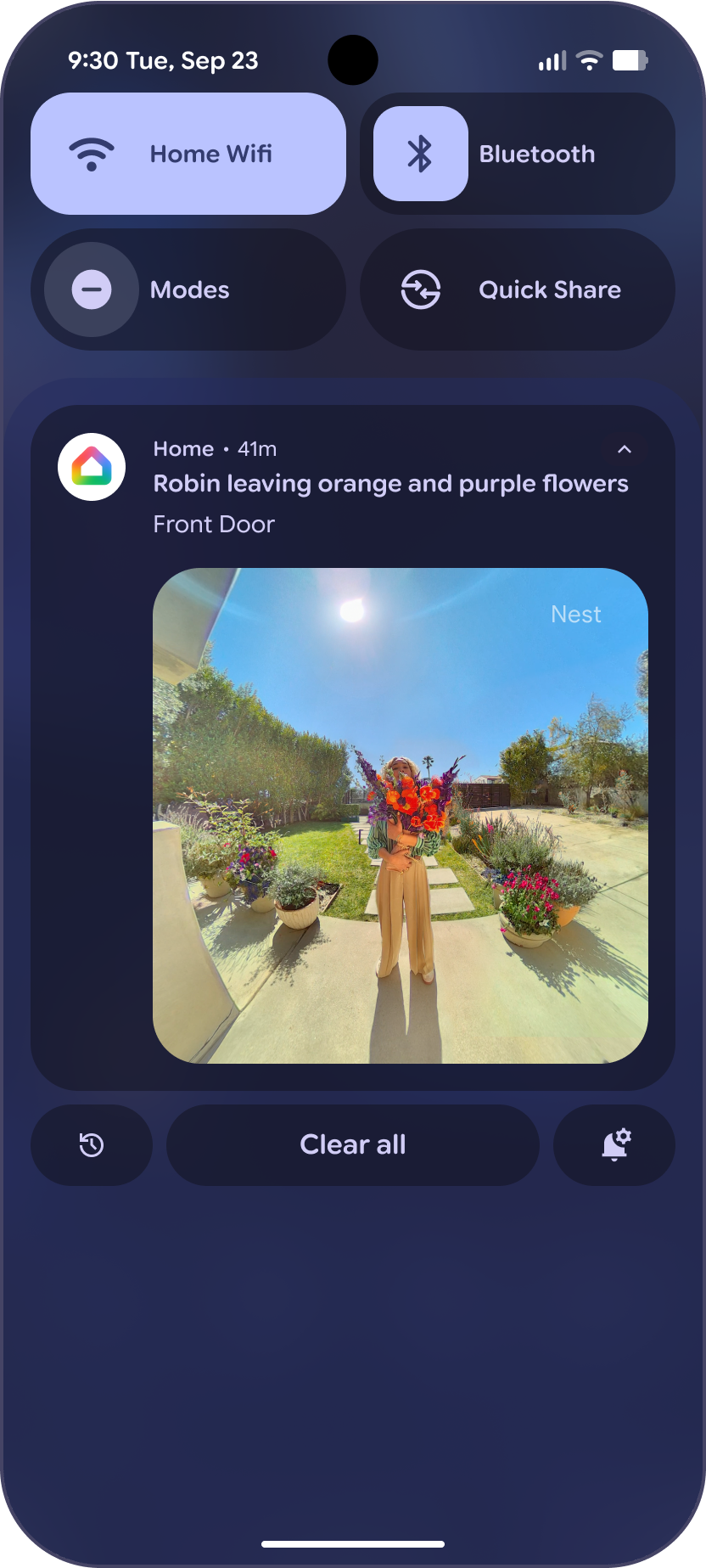 <em>A zoom and crop feature can focus in on the event that triggered the alert. This is before.</em>
