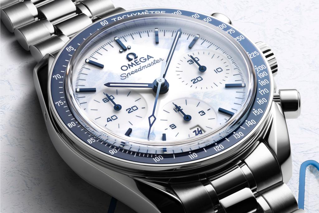 Omega Speedmaster Milano Cortina 2026 case side