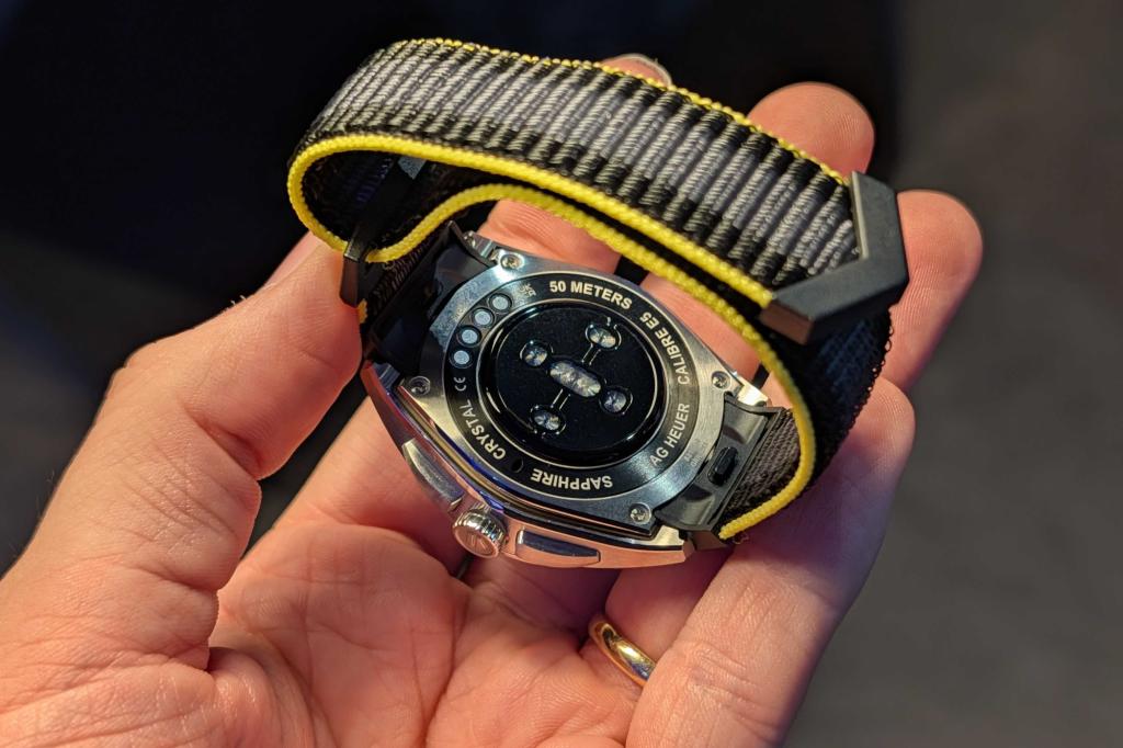 TAG Heuer Connected Calibre E5 rear case (in hand)