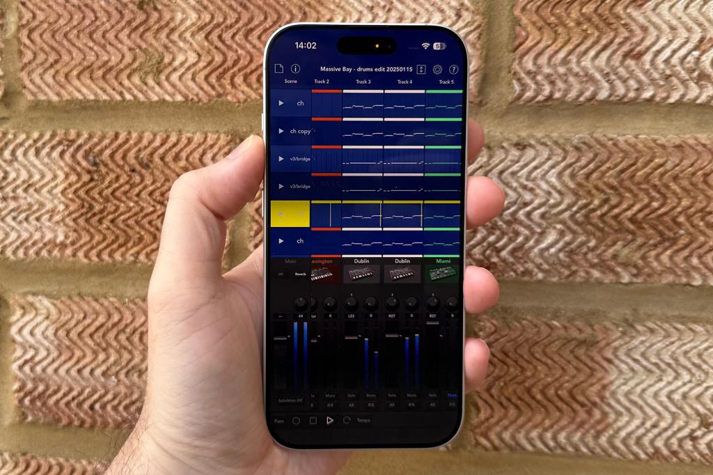 Korg Gadget on the iPhone 17.