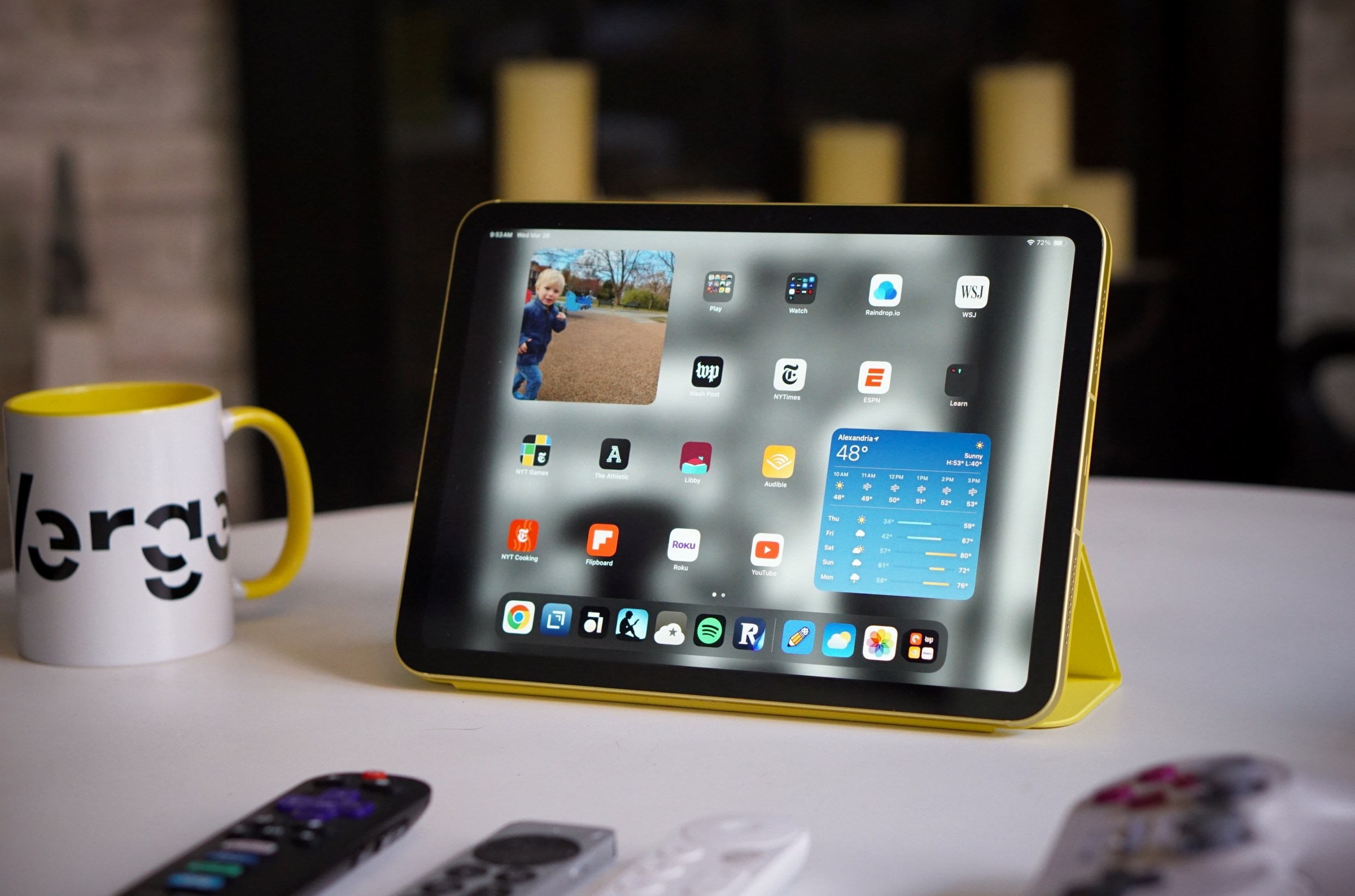 A photo of the 11th-generation iPad on a table.