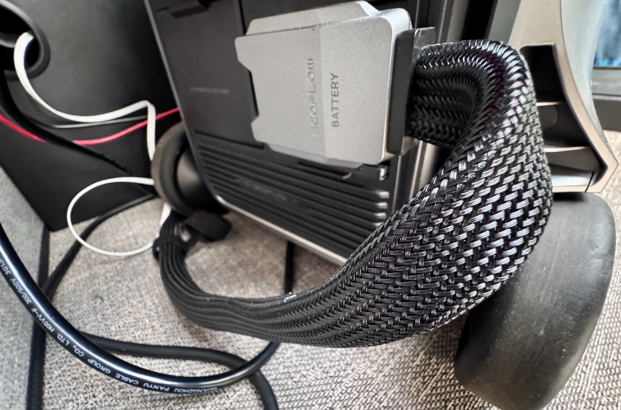 The heavy-duty cables that connect expansion batteries to the SoGen can severely limit placement. EcoFlow offers this long cable that increases your options..