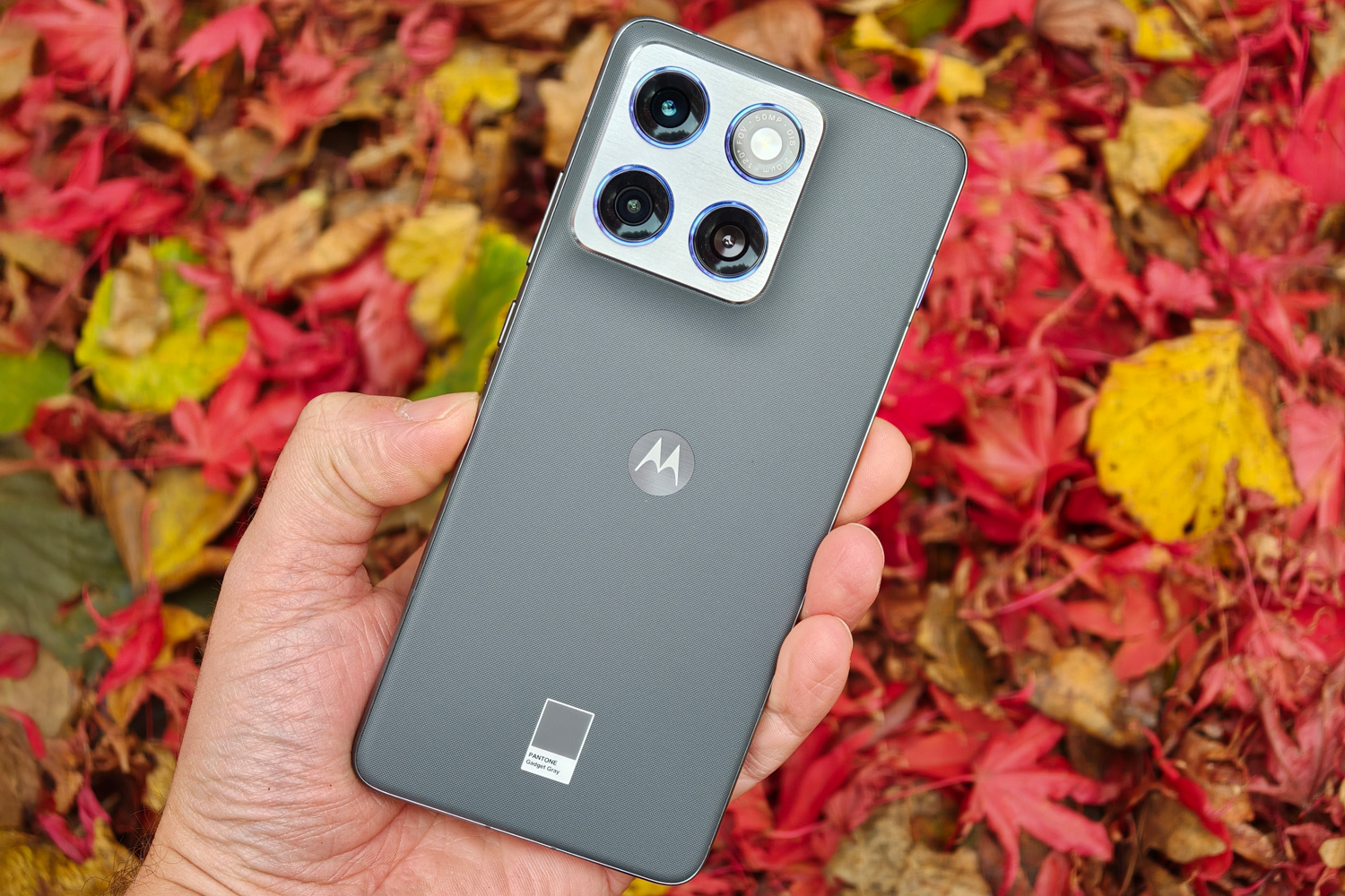 Motorola Edge 70 review in hand rear