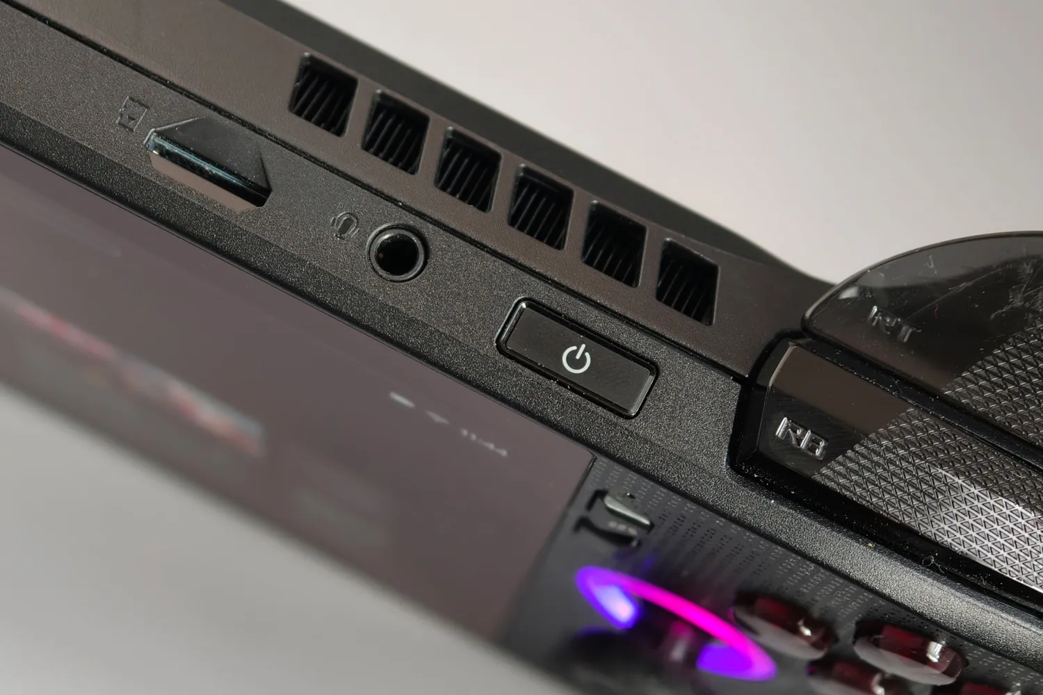 Asus Xbox ROG Ally X review fingerprint power button