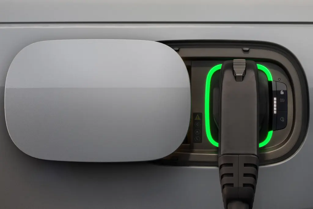 Electric Range Rover charging port