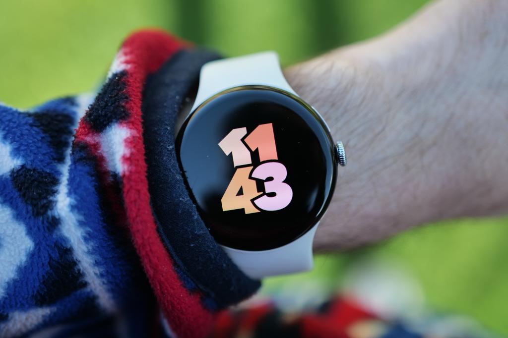 Google Pixel Watch 4 on wrist