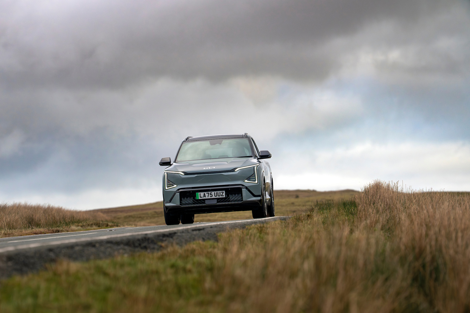 Kia EV5 drive on road front