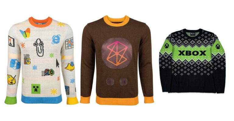 Microsoft’s ugly sweaters return with Clippy, Xbox, and Zune brown options
