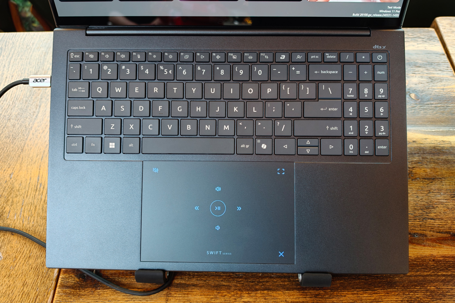 Acer Swift 16 Edge AI CES 2026 keyboard