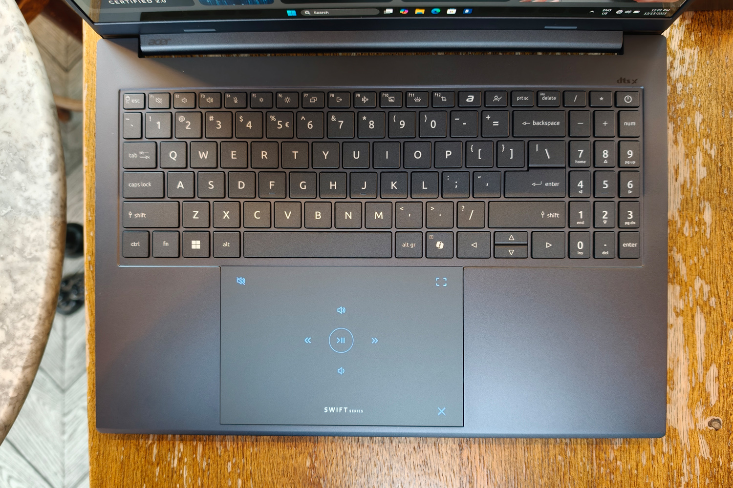 Acer Swift 16 Go AI CES 2026 keyboard