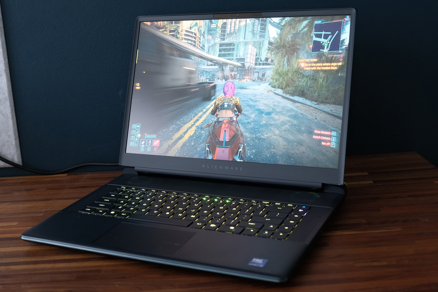 Alienware 16 Area-51 review 2025 cyberpunk bike