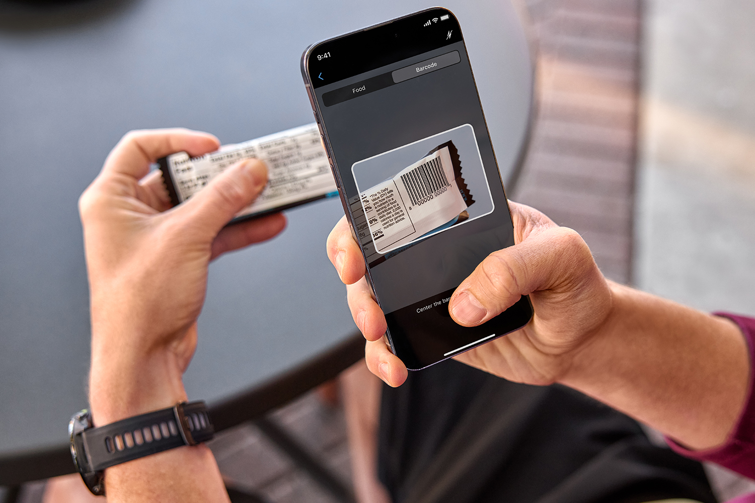 Garmin Nutrition barcode scanning