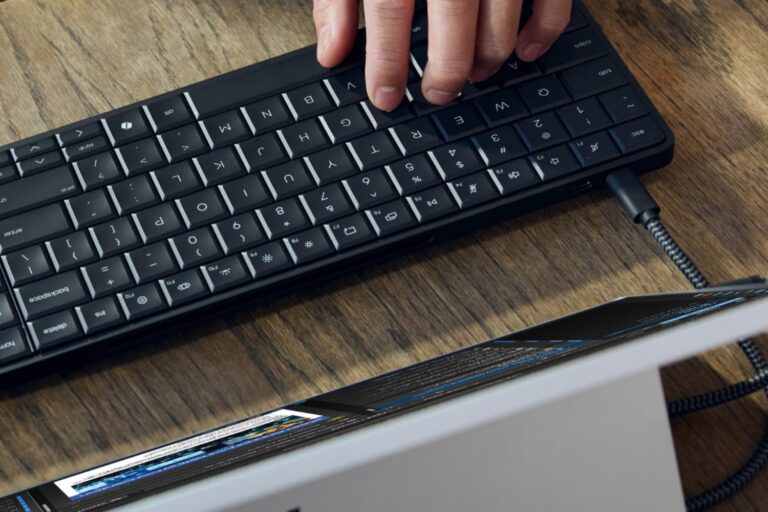 HP Eliteboard G1a is a compact PC with a twist – it’s built into the keyboard