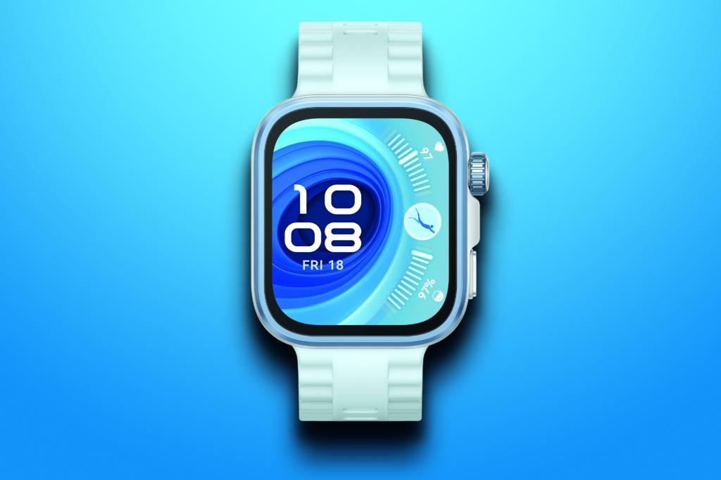 Huawei Fit 4 pro on blue background