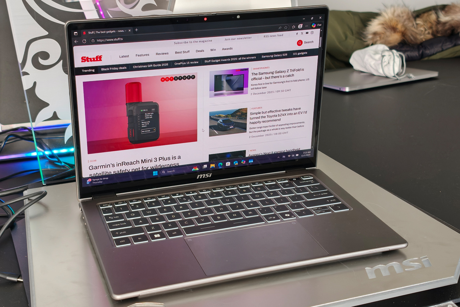 MSI Prestige 14 AI+ CES 2026 Stuff website