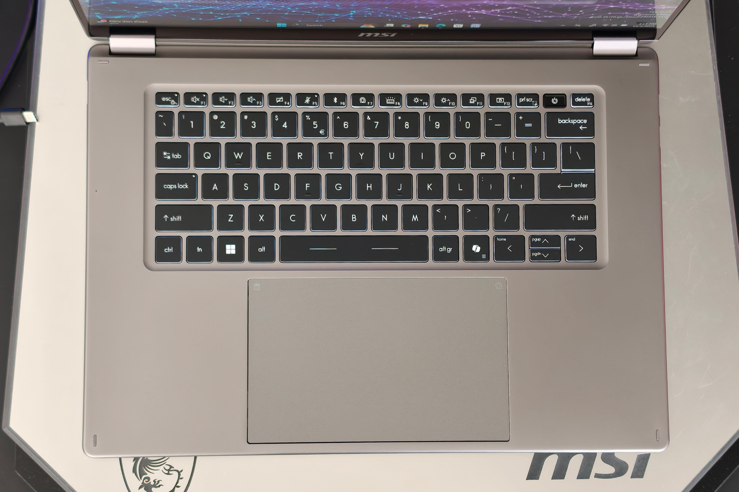 MSI Prestige 16 Flip AI+ CES 2026 keyboard