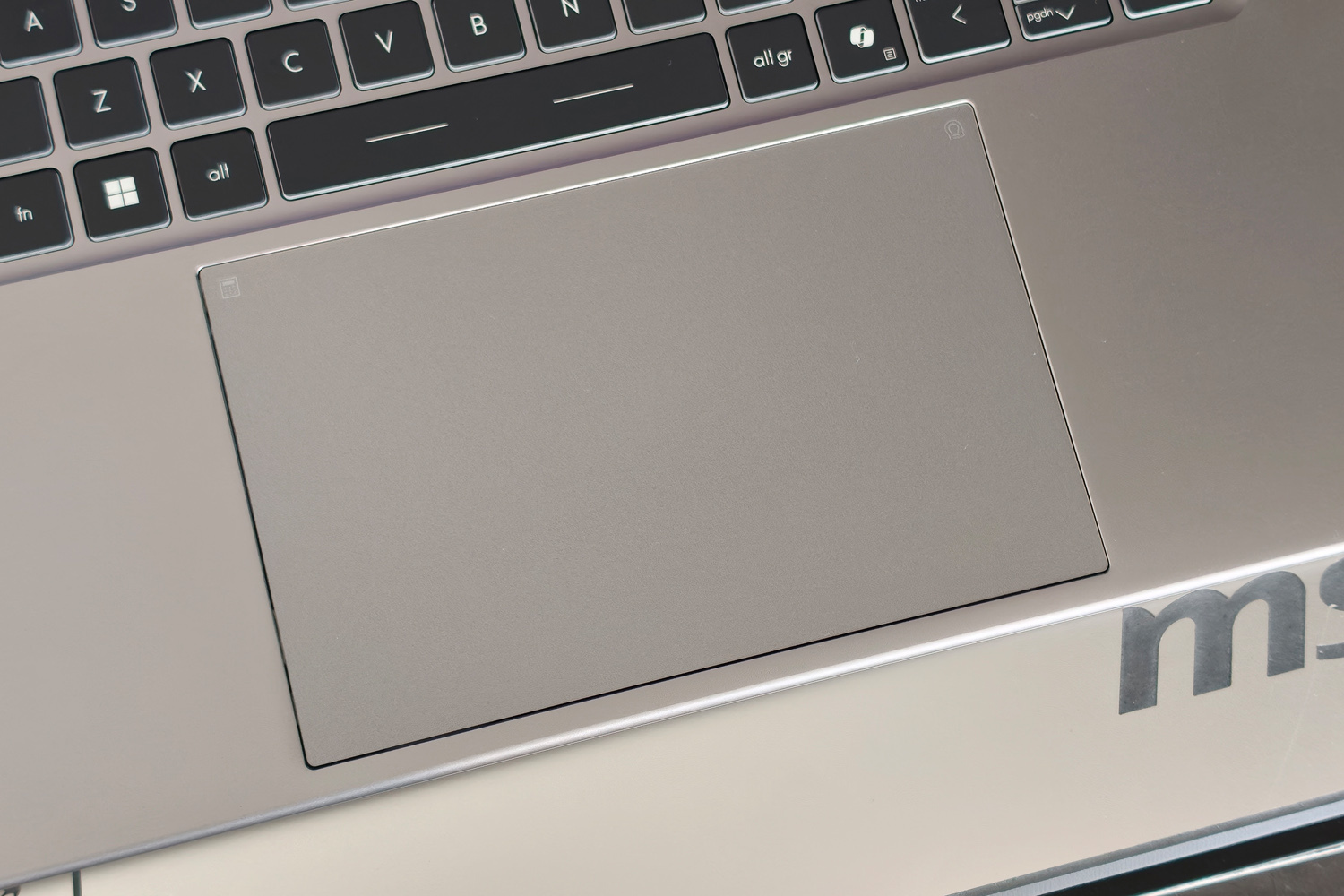 MSI Prestige 16 Flip AI+ CES 2026 touchpad