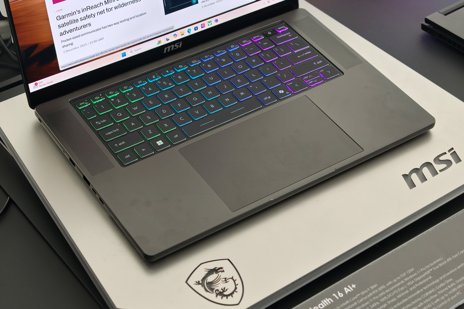 MSI Stealth 16 AI+ CES 2026 open