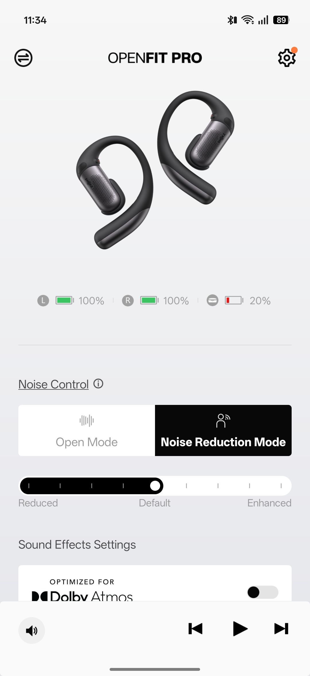 Shokz OpenFit Pro review app home
