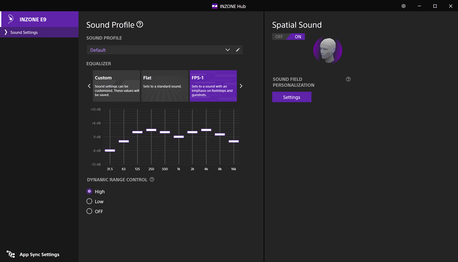 Sony InZone E9 review app