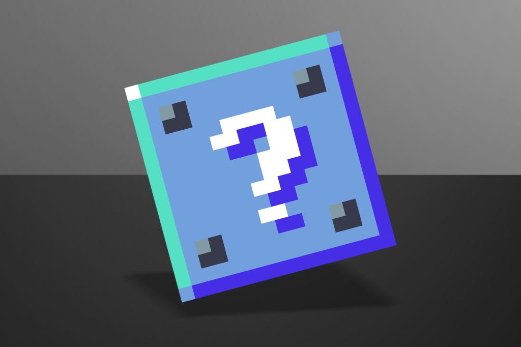 Retro gaming question mark block