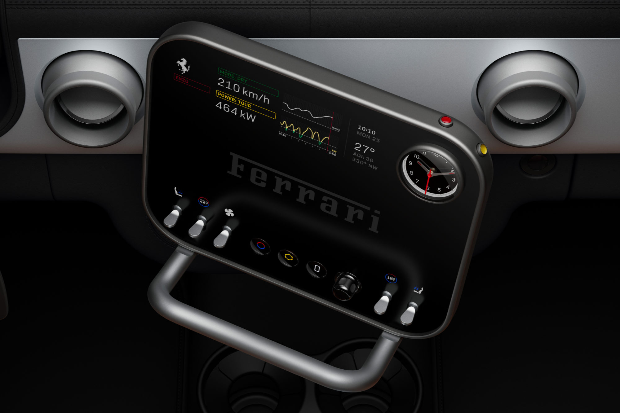 Ferrari Luce central screen